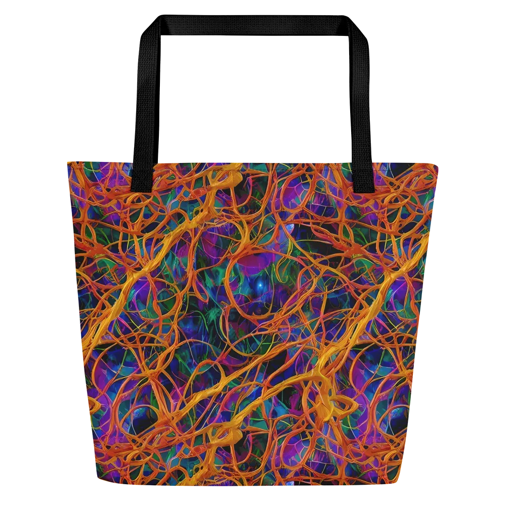 Spectral Weave on Large Tote Bag W/ Pocket — Front