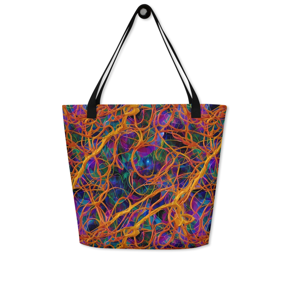 Spectral Weave on Large Tote Bag W/ Pocket — Front
