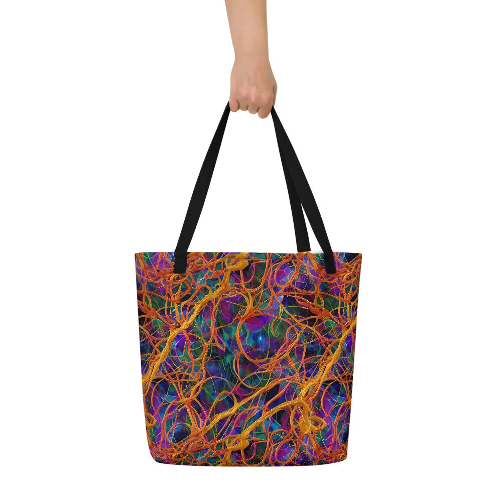 Spectral Weave on Large Tote Bag W/ Pocket — Front