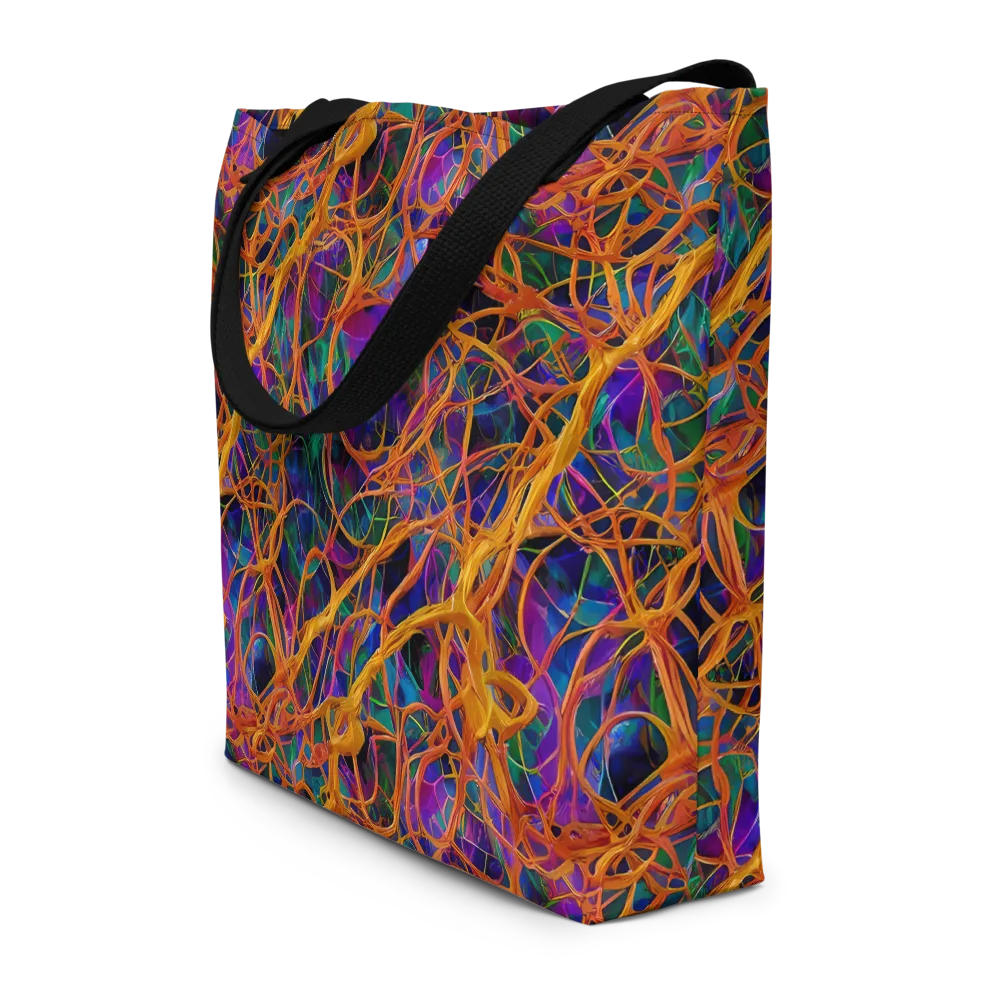 Spectral Weave on Large Tote Bag W/ Pocket — Front