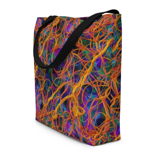 Spectral Weave on a Large Tote Bag W/ Pocket