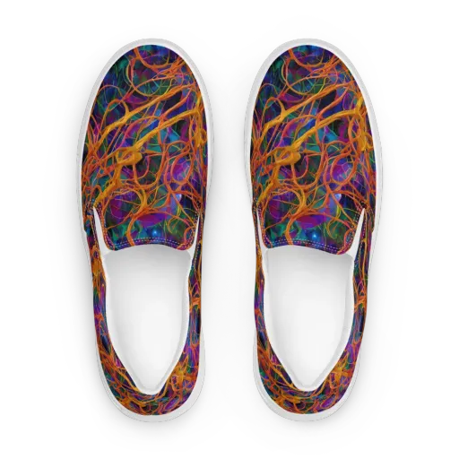 Spectral Weave on a Women's Slip-On Canvas Shoes