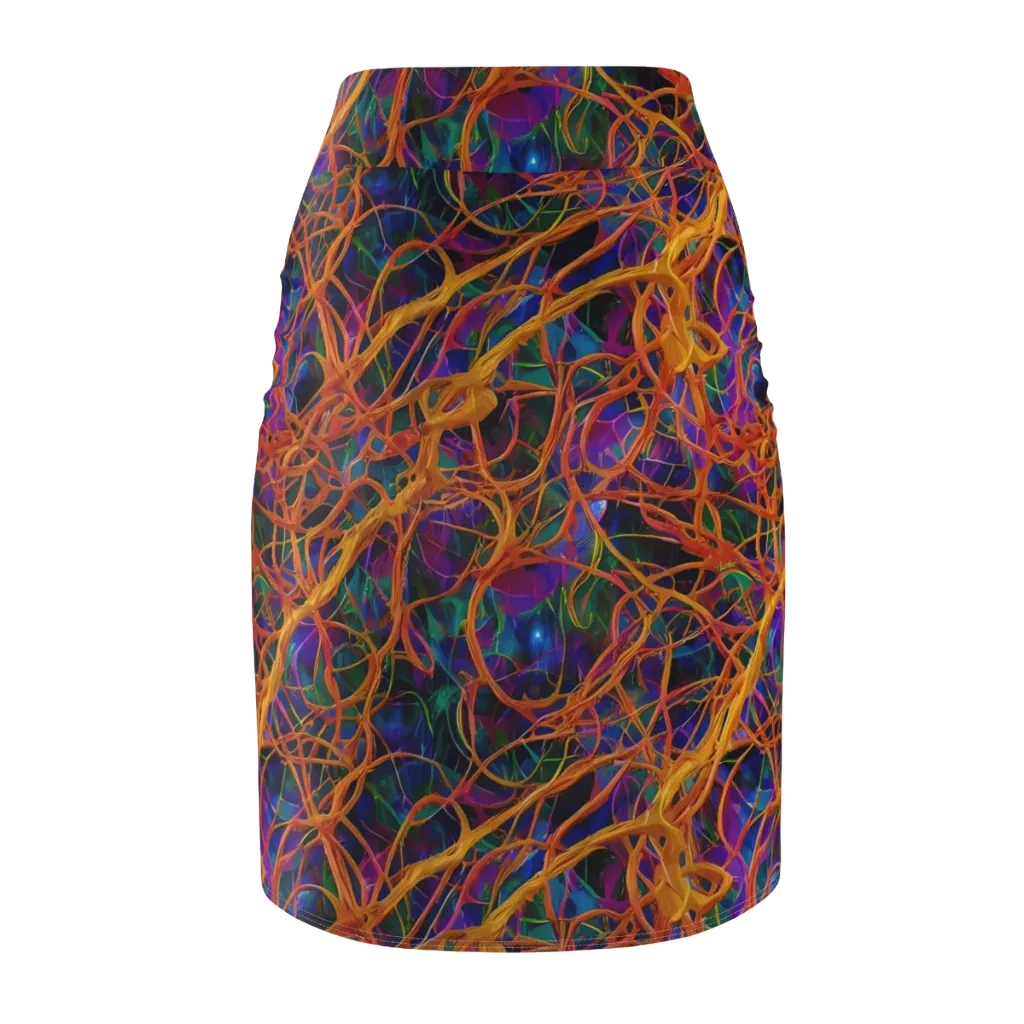 Spectral Weave on Pencil Skirt — Back