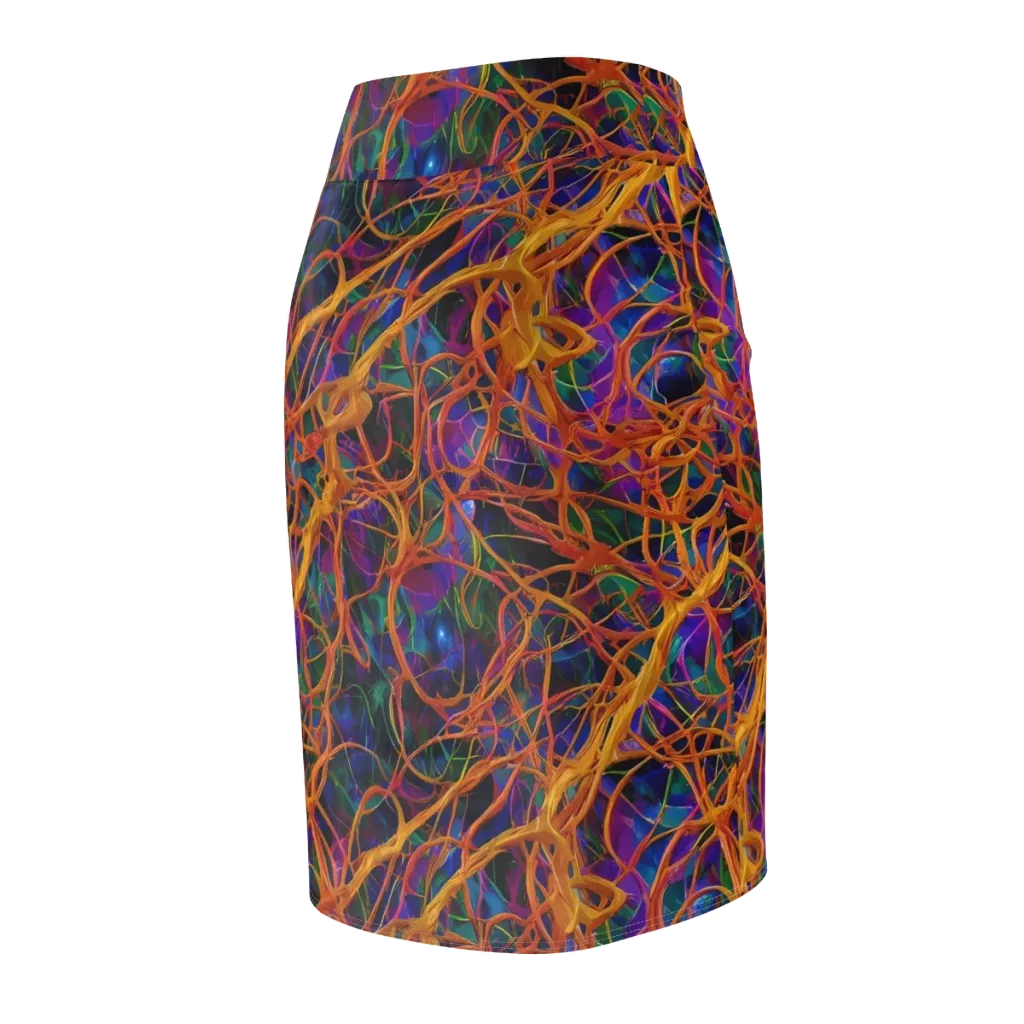 Spectral Weave on Pencil Skirt — Back Side