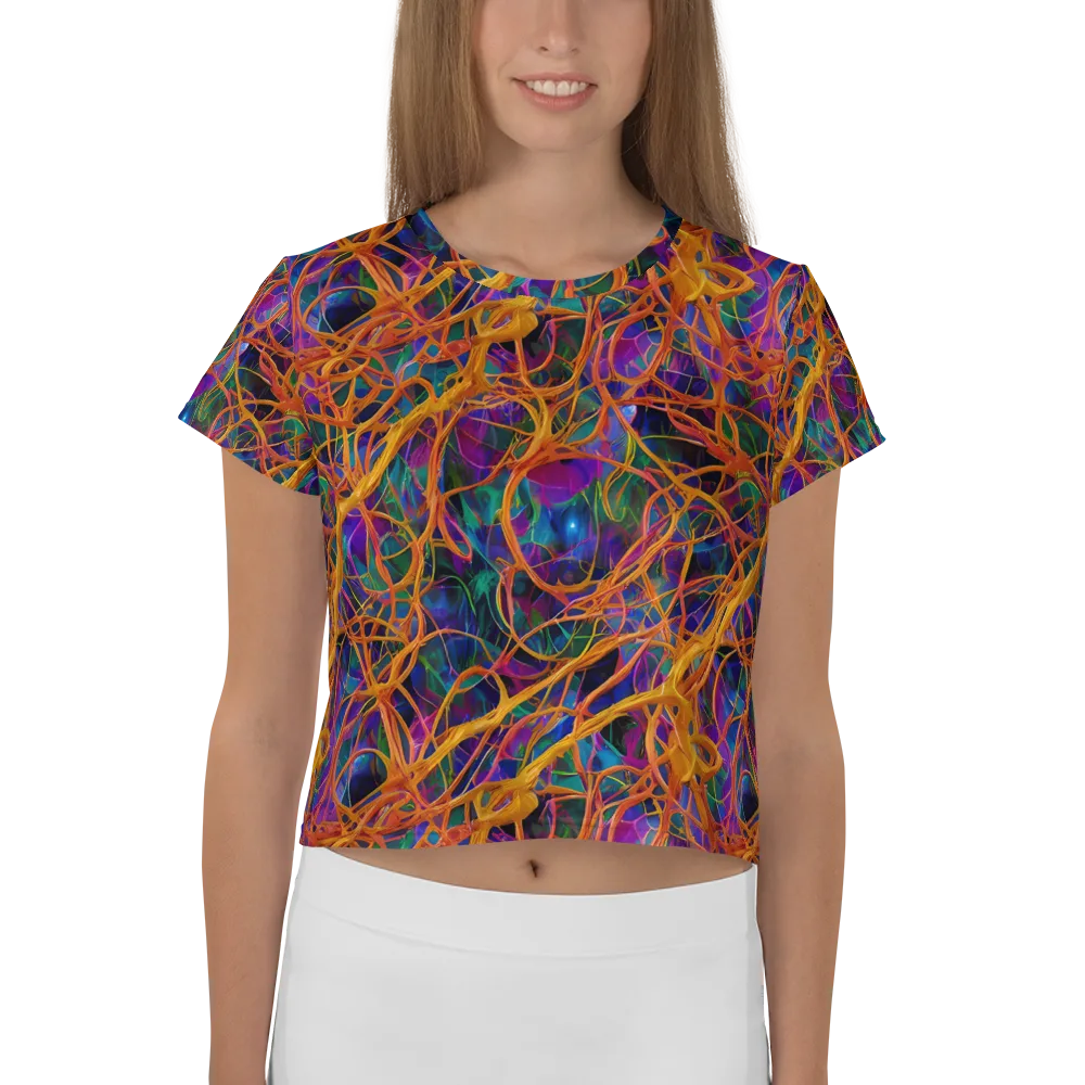 Spectral Weave on Crop Tee — Front