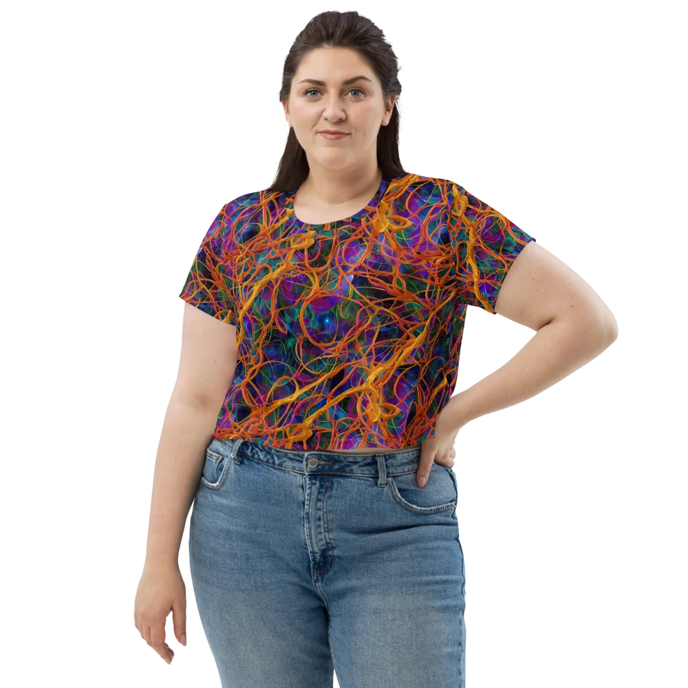 Spectral Weave on Crop Tee — Front