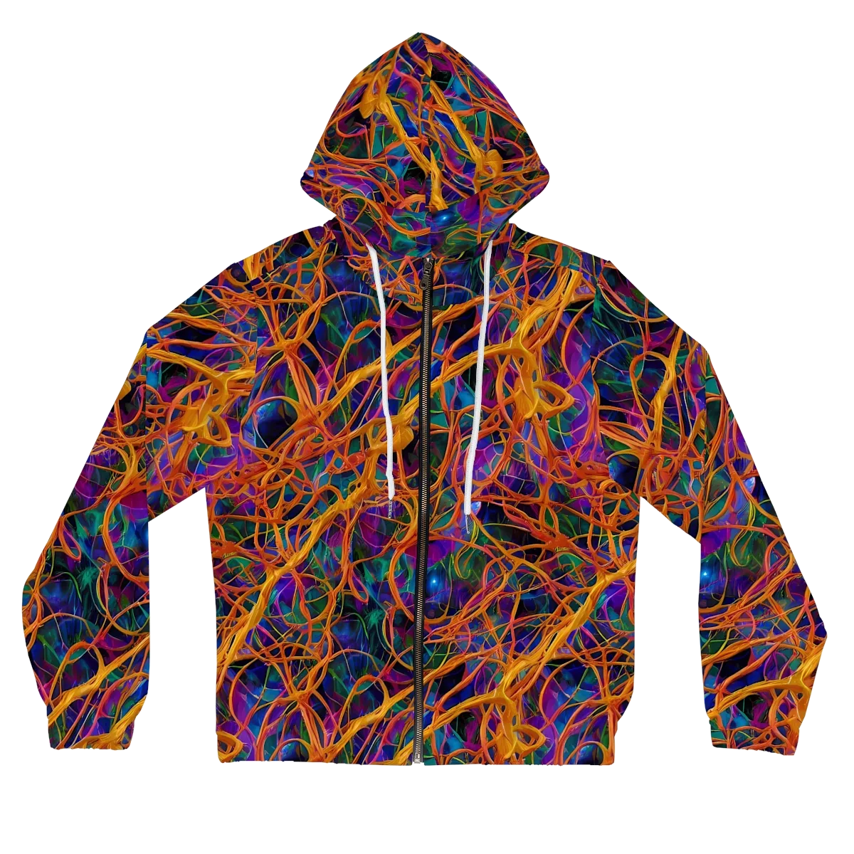Spectral Weave on Women's Full-Zip Hoodie — Front
