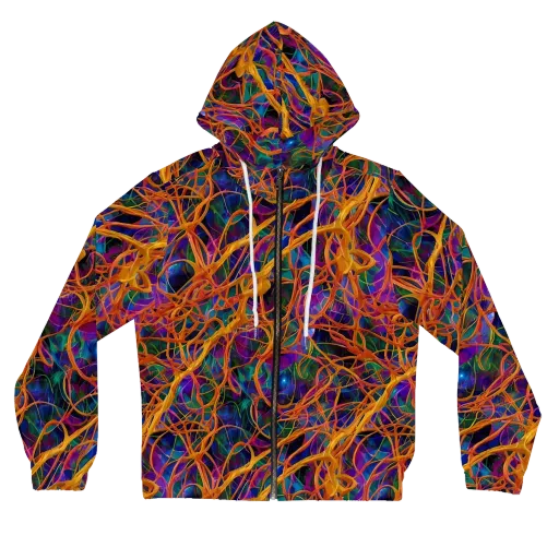 Spectral Weave on a Women's Full-Zip Hoodie