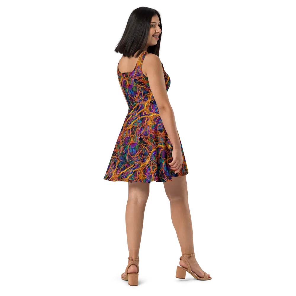 Spectral Weave on Skater Dress — Right