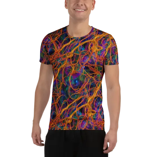 Spectral Weave on a Men's Athletic T-Shirt