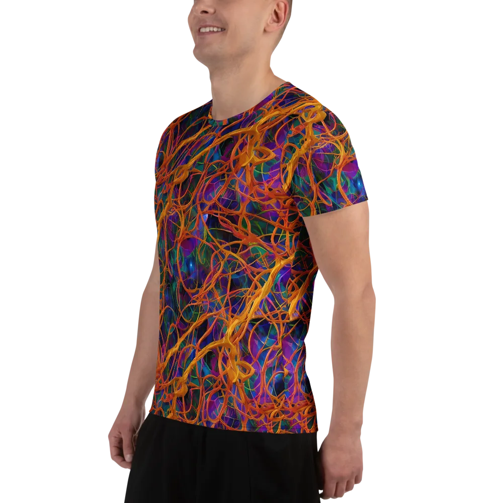 Spectral Weave on Men's Athletic T-Shirt — Left