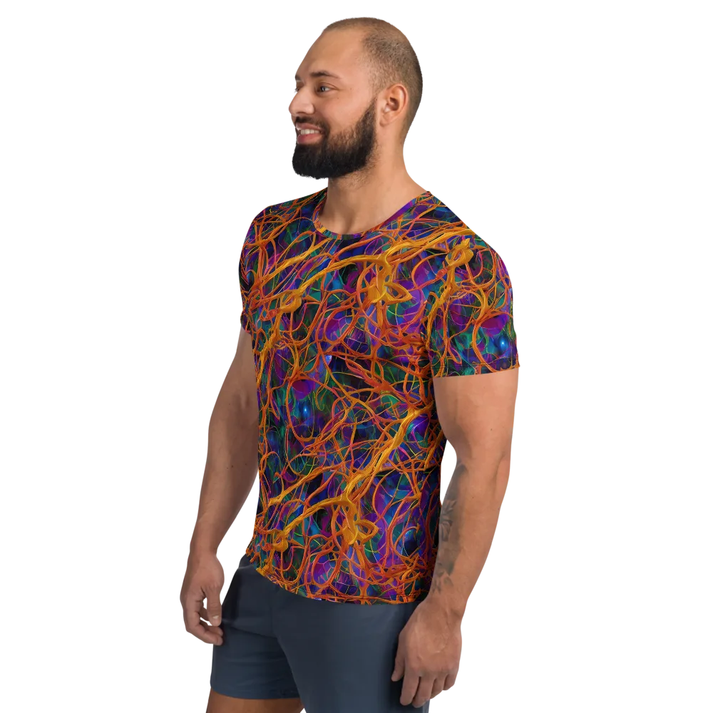 Spectral Weave on Men's Athletic T-Shirt — Left