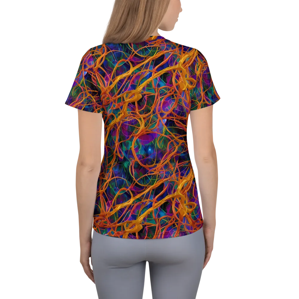 Spectral Weave on Women's Athletic T-Shirt — Back