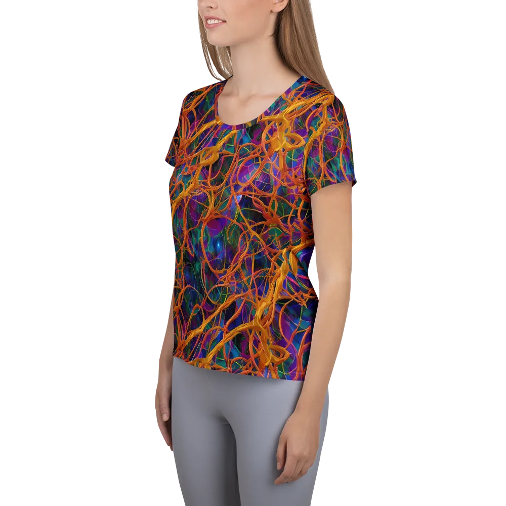 Spectral Weave on Women's Athletic T-Shirt — Left