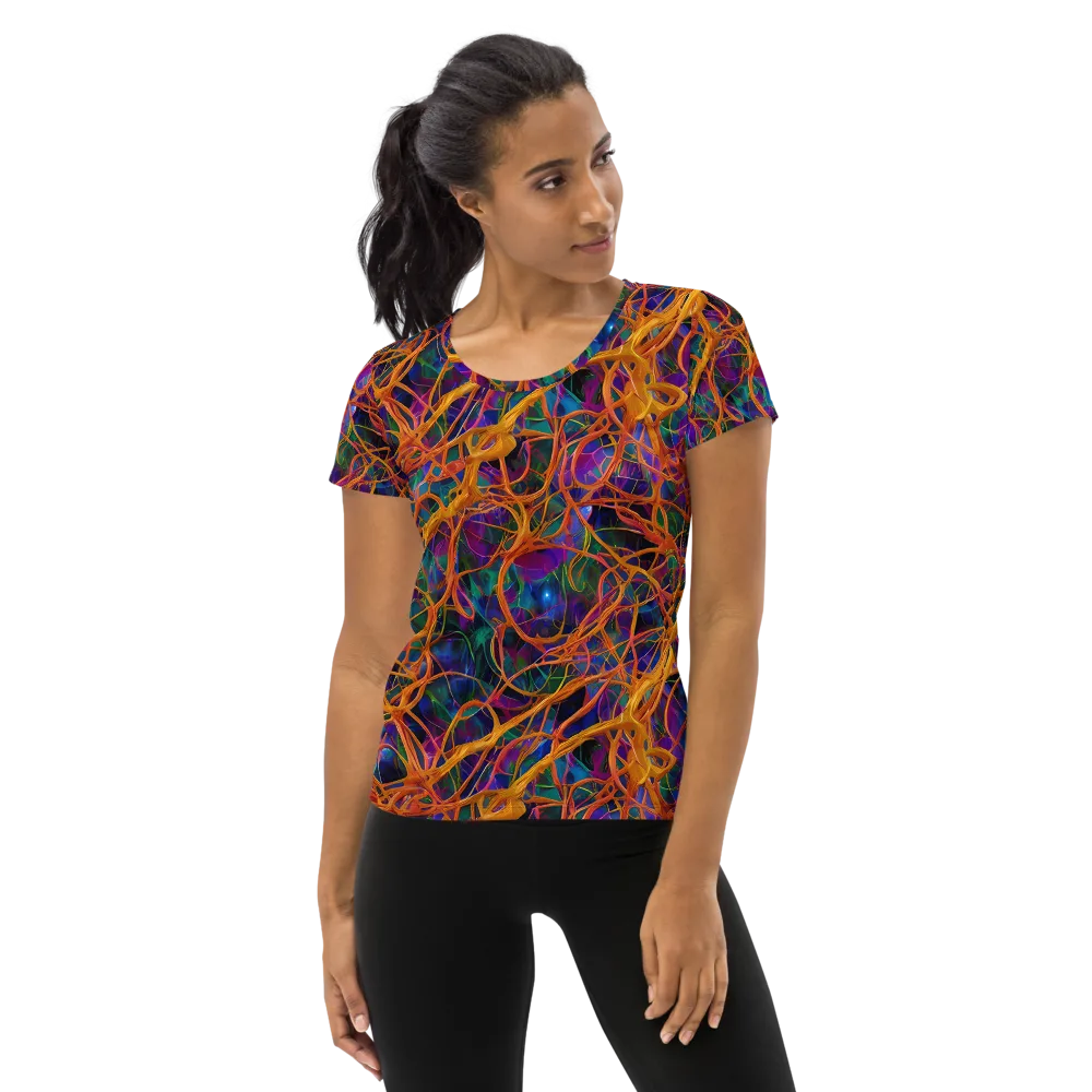 Spectral Weave on Women's Athletic T-Shirt — Front