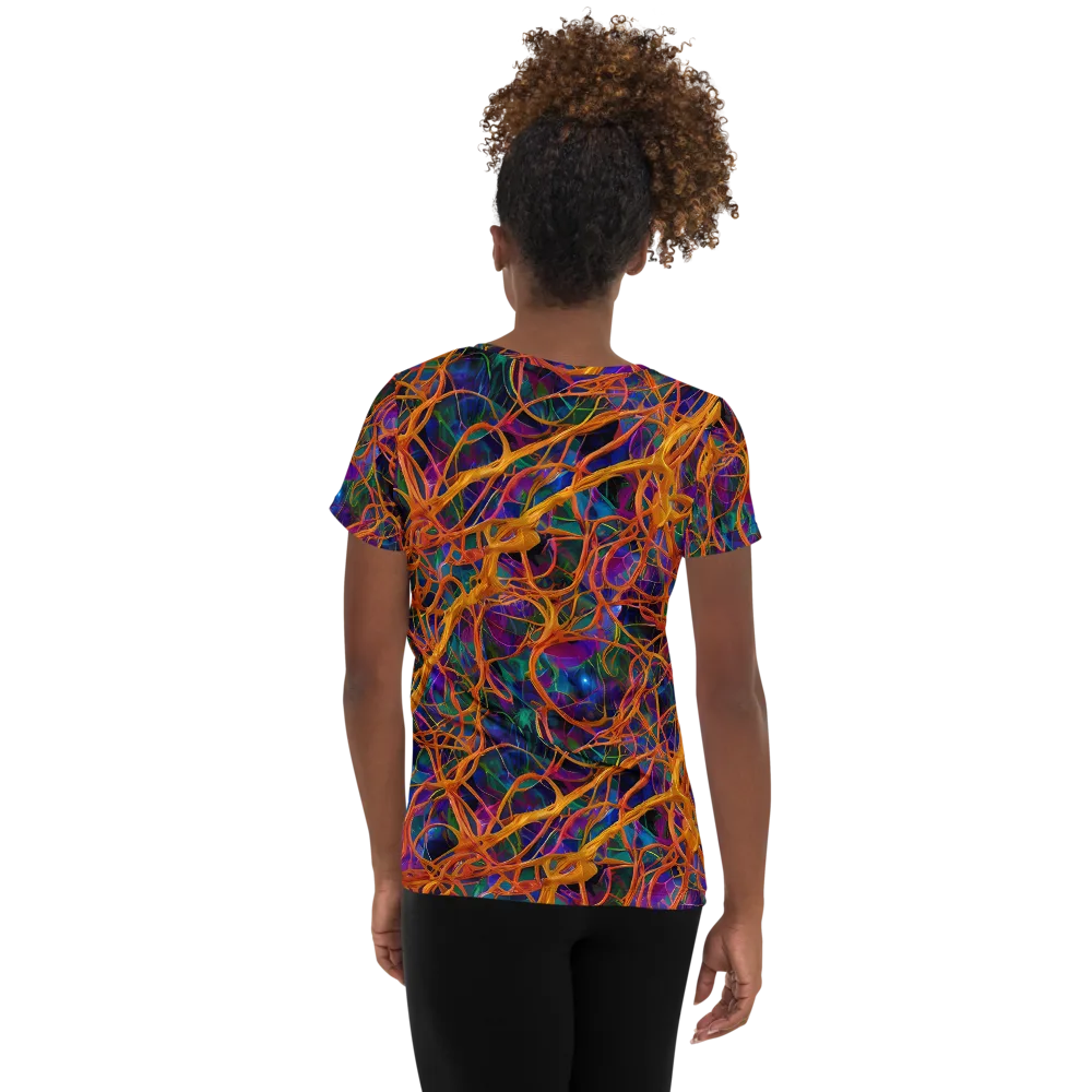 Spectral Weave on Women's Athletic T-Shirt — Back