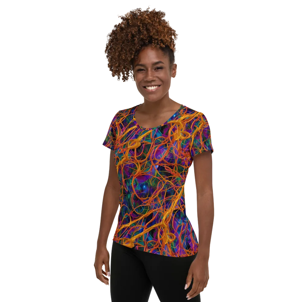 Spectral Weave on Women's Athletic T-Shirt — Left