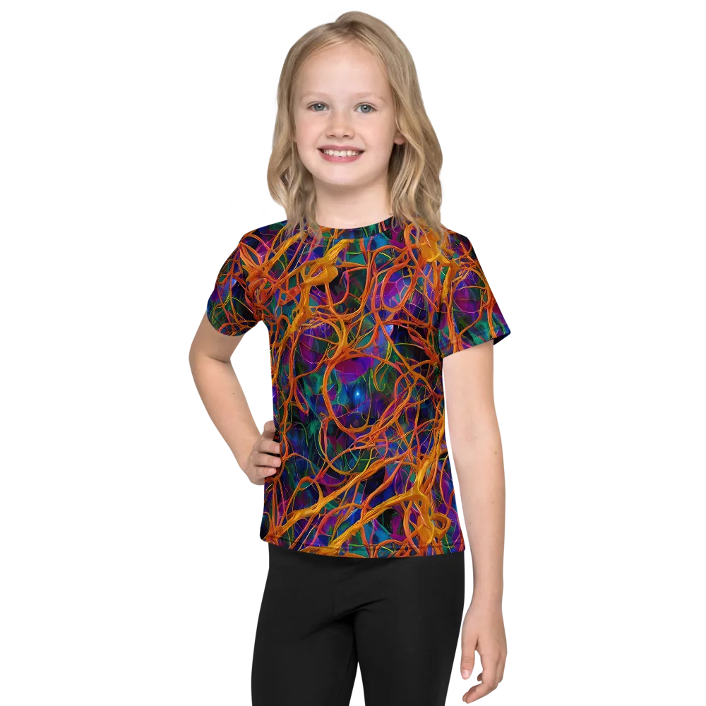 Spectral Weave on Kids Crew Neck T-Shirt — Front
