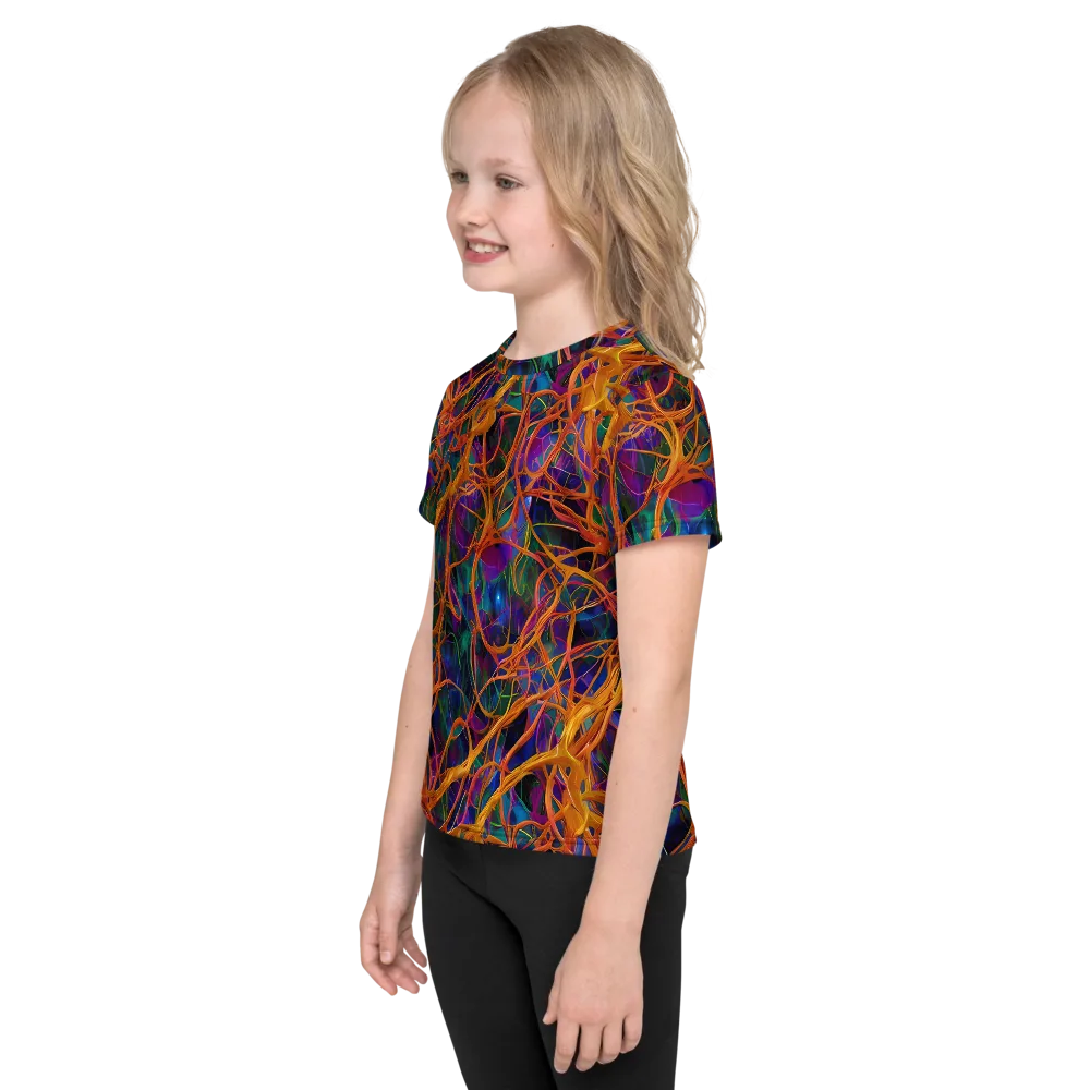 Spectral Weave on Kids Crew Neck T-Shirt — Left