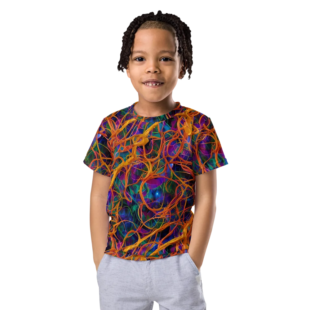 Spectral Weave on Kids Crew Neck T-Shirt — Front