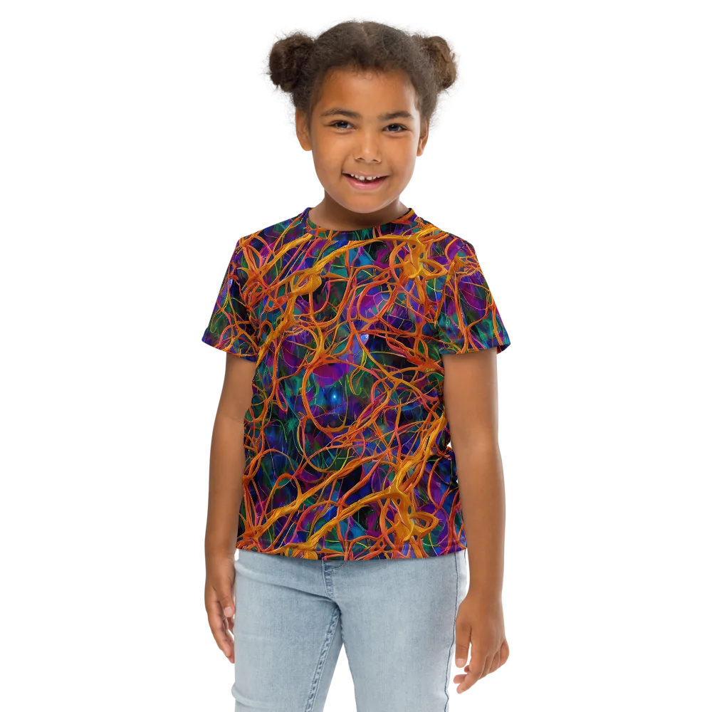 Spectral Weave on Kids Crew Neck T-Shirt — Front