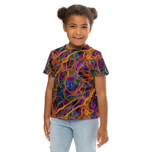 Spectral Weave on a Kids Crew Neck T-Shirt
