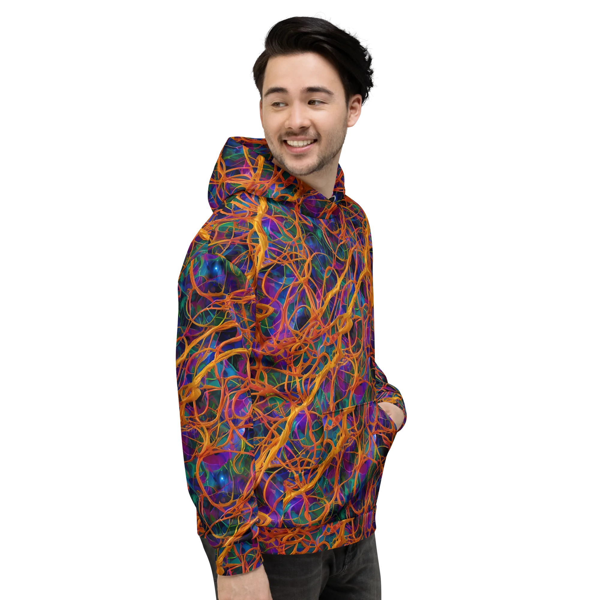 Spectral Weave on Hoodie — Right