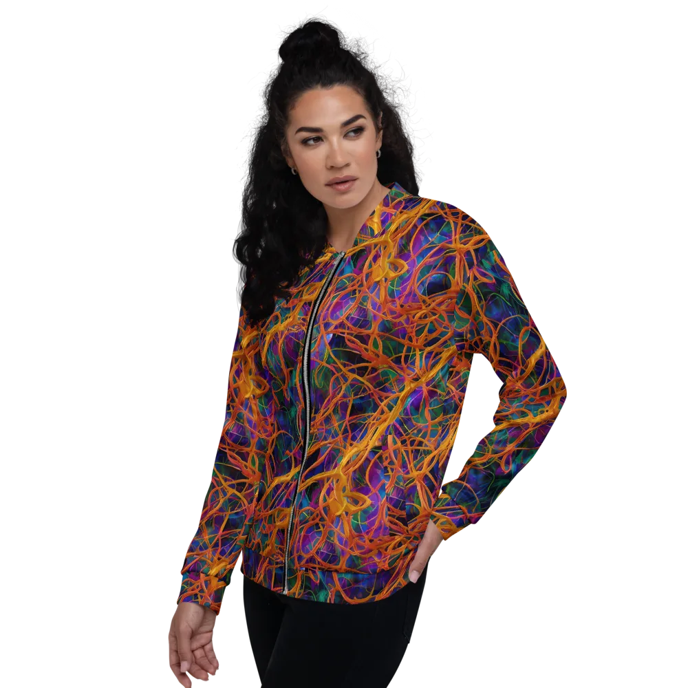 Spectral Weave on Bomber Jacket — Left