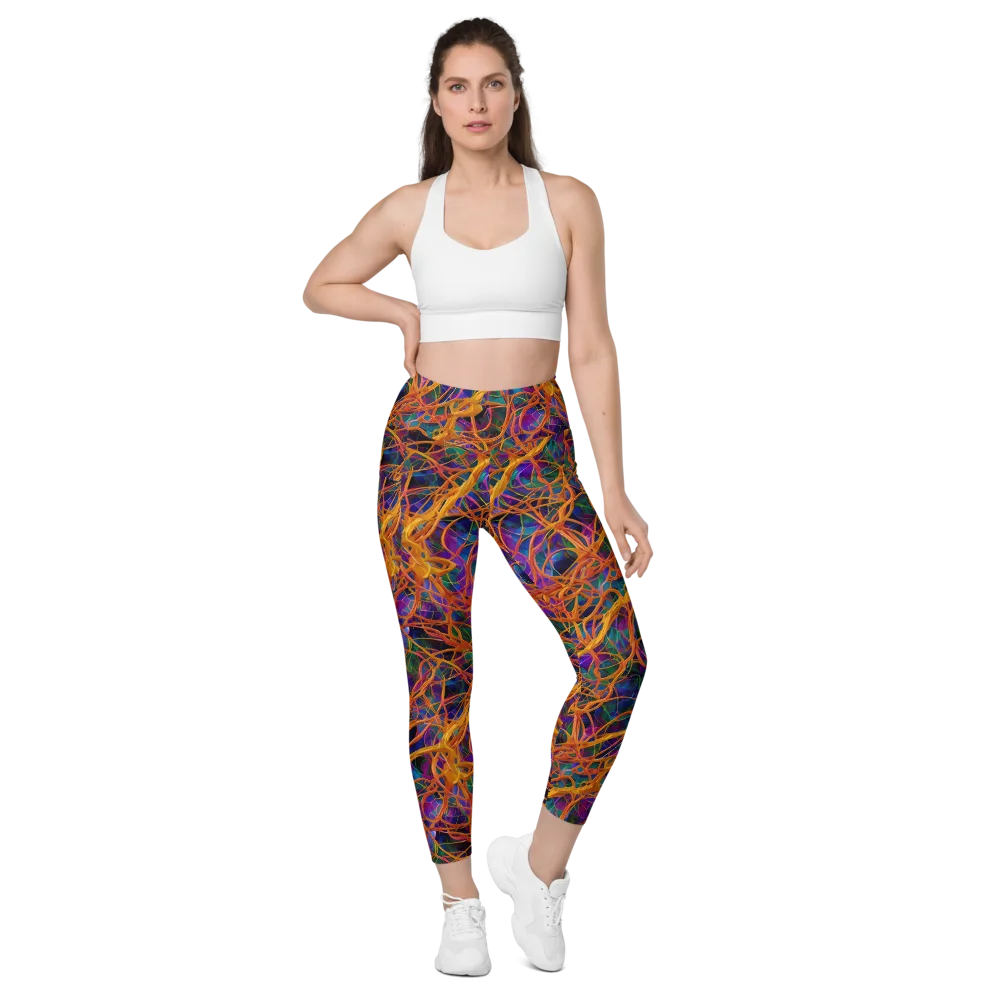 Spectral Weave on Leggings with Pockets — Front
