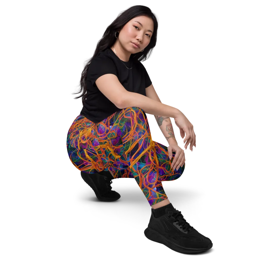 Spectral Weave on Leggings with Pockets — Right Front