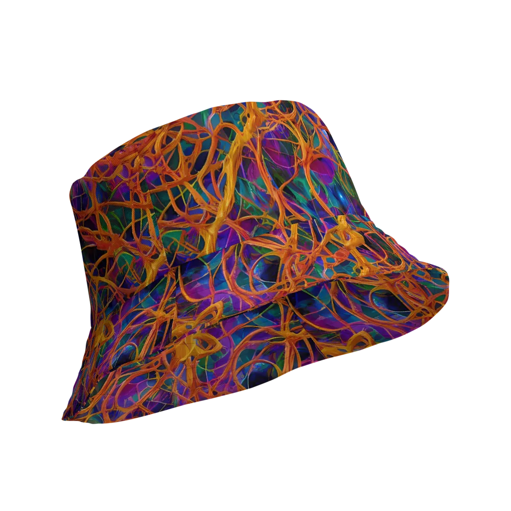 Spectral Weave on Reversible Bucket Hat — Product details Outside