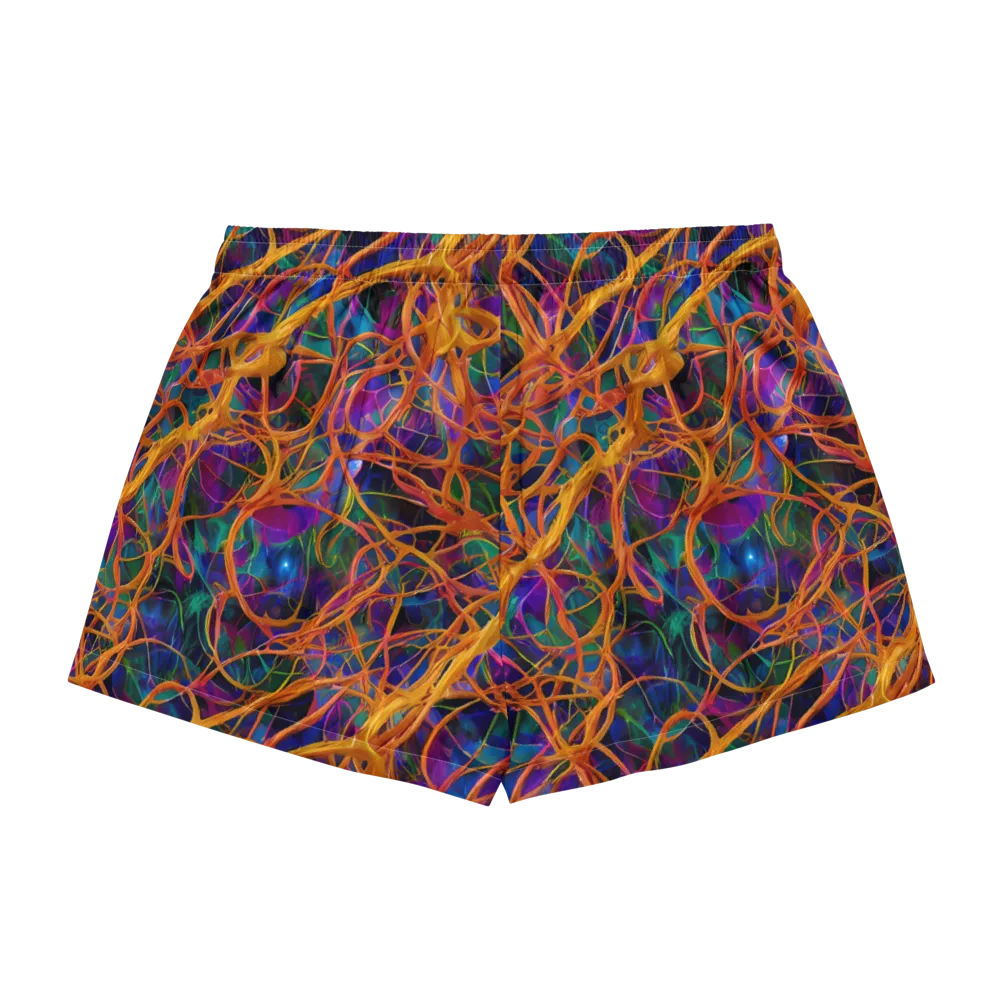 Spectral Weave on Women's Pajama Shorts — Back