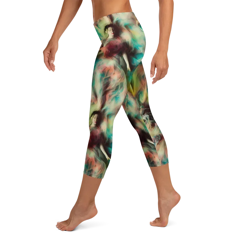 Enchanted Fusion on Capri Leggings — Left