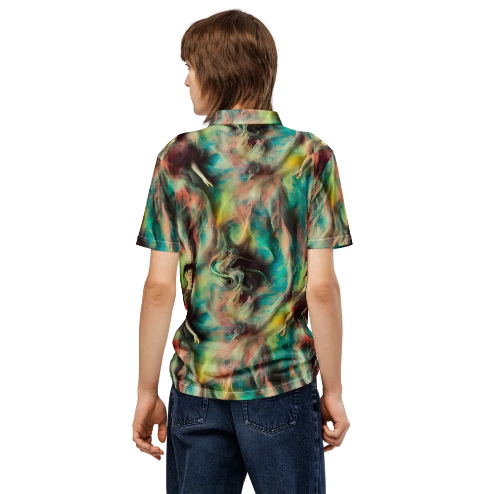 Enchanted Fusion on Men's Slim Fit Polo Shirt — Back