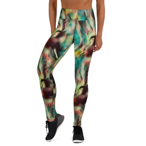 Enchanted Fusion on a Yoga Leggings