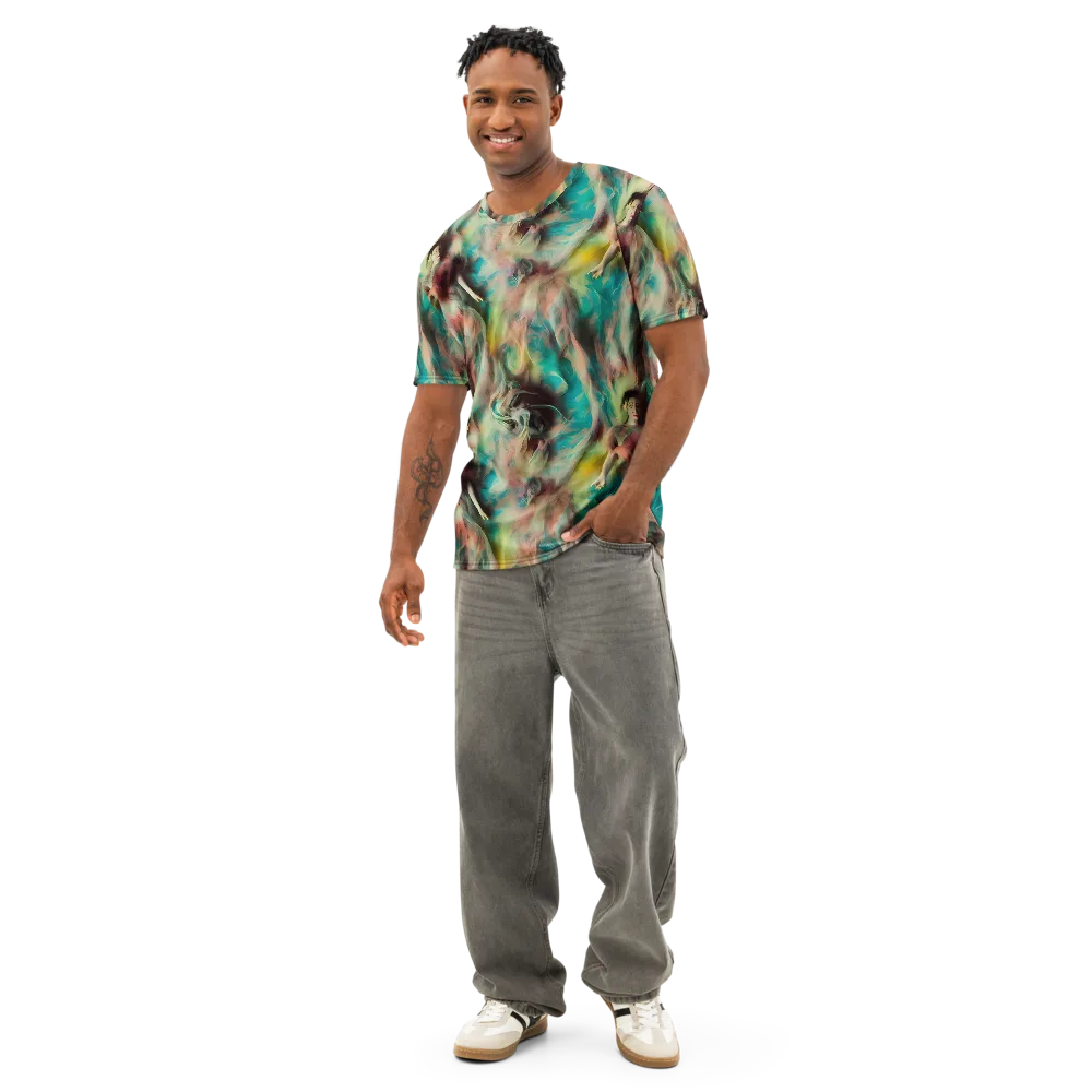 Enchanted Fusion on Men's Cotton Crew Neck T-Shirt — Front