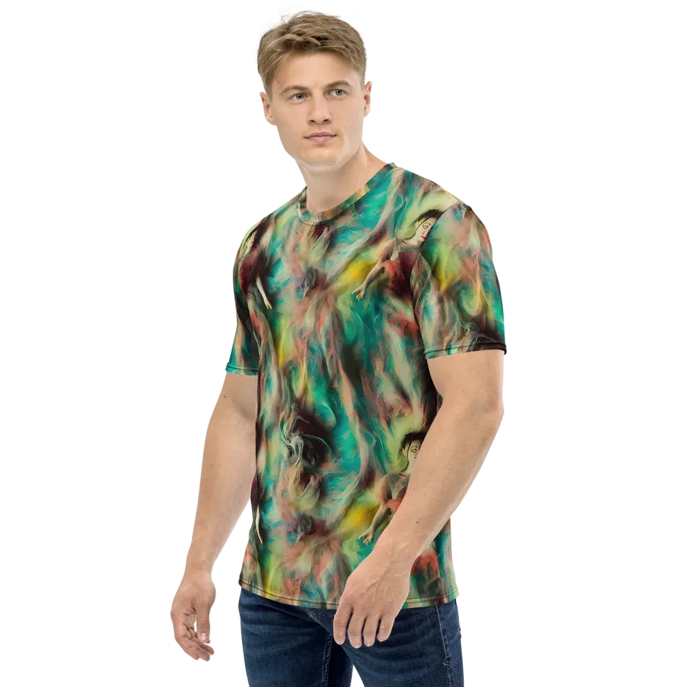 Enchanted Fusion on Men's Crew Neck T-Shirt — Left