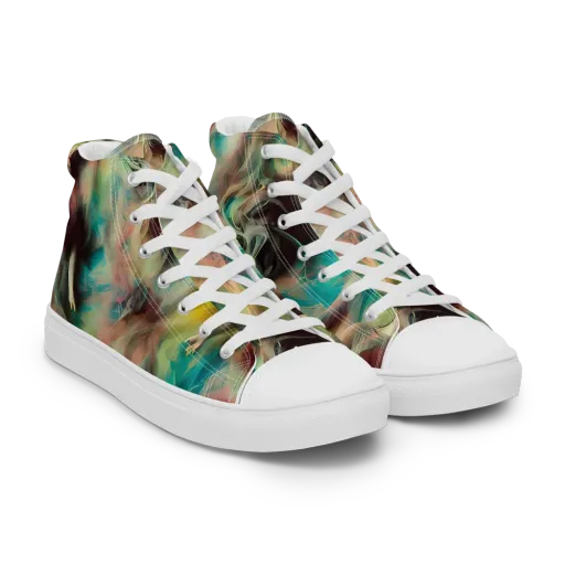 Enchanted Fusion on a Men's High Top Canvas Shoes