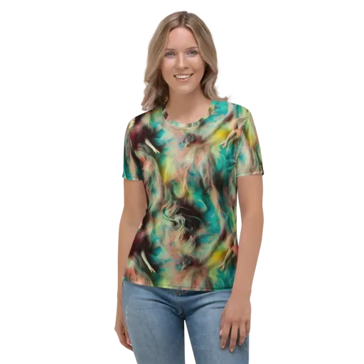 Enchanted Fusion on a Women's Crew Neck T-Shirt