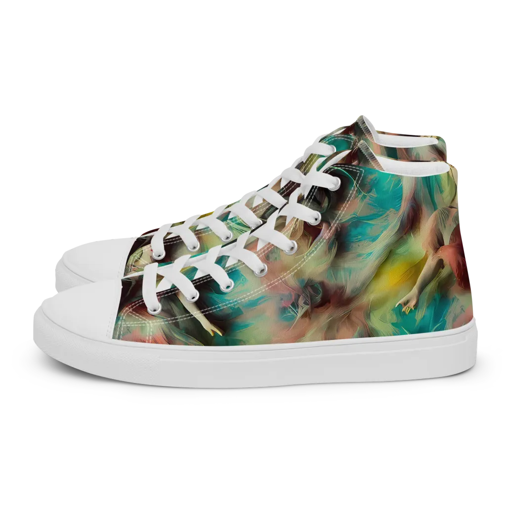 Enchanted Fusion on Women's High Top Canvas Shoes — Left