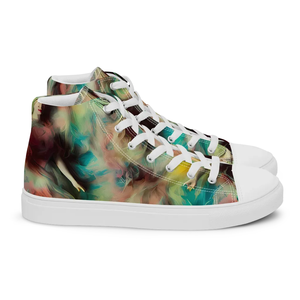 Enchanted Fusion on Women's High Top Canvas Shoes — Right