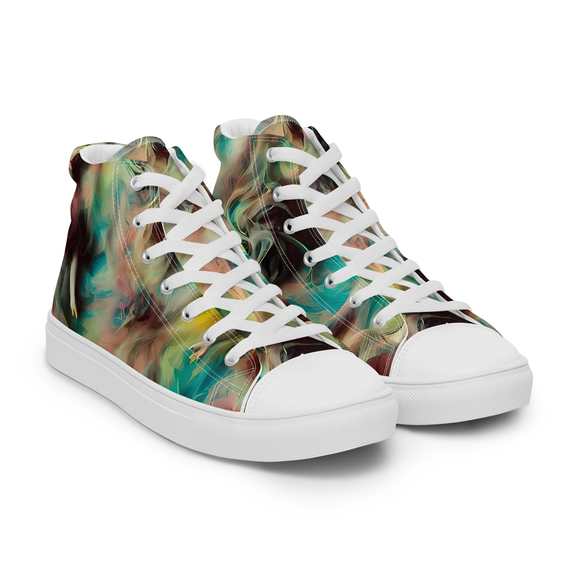 Enchanted Fusion on Women's High Top Canvas Shoes — Right Front