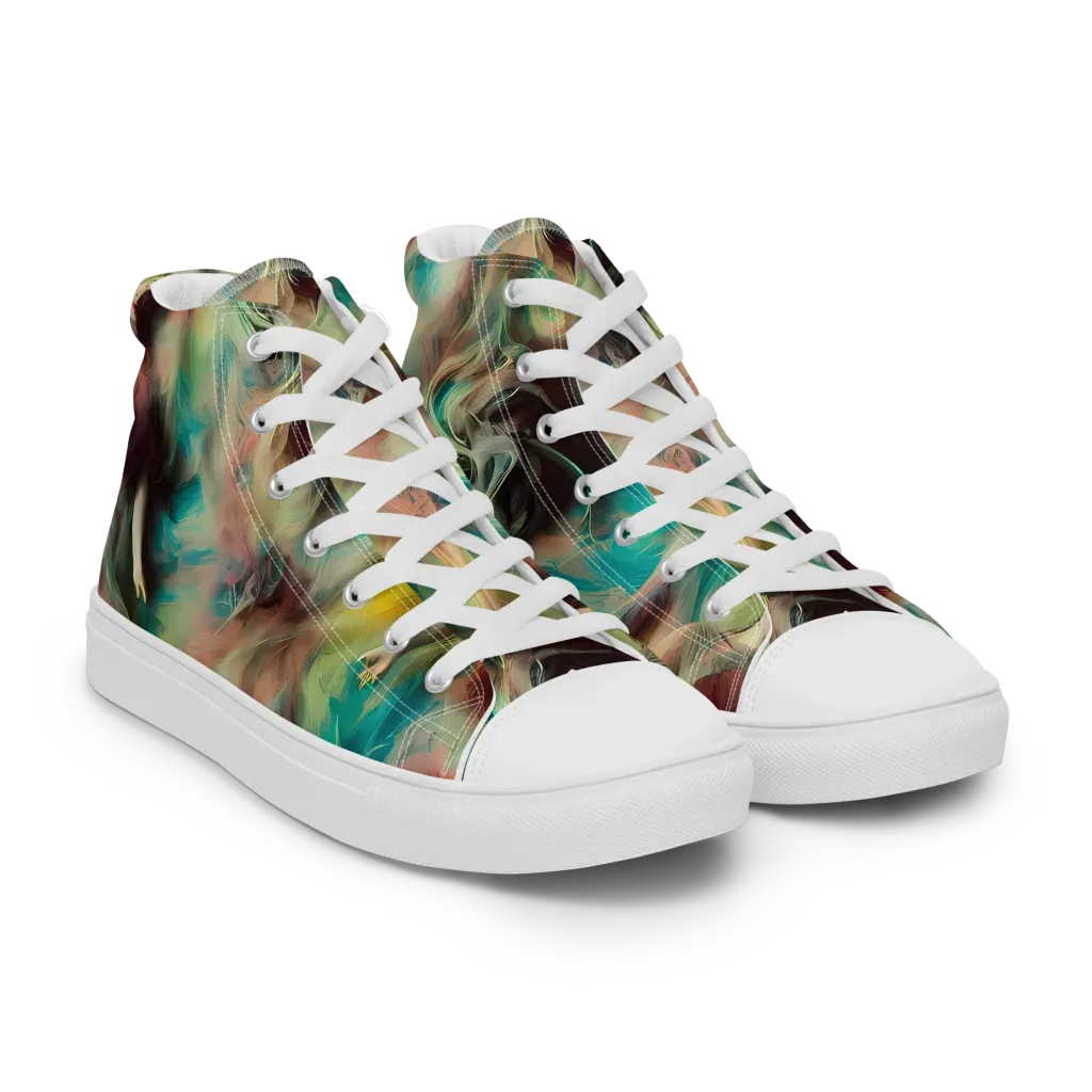 Enchanted Fusion on Women's High Top Canvas Shoes — Right Front
