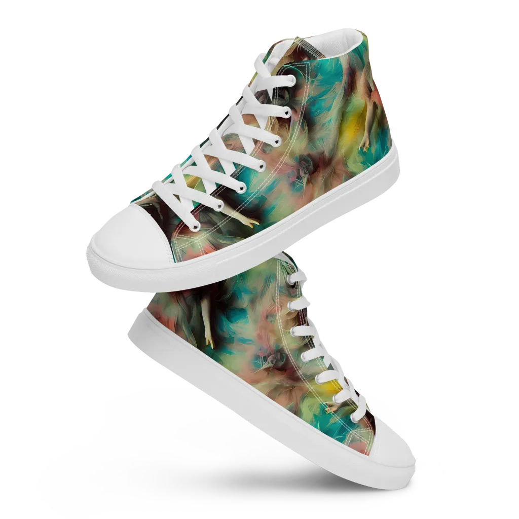 Enchanted Fusion on Women's High Top Canvas Shoes — Front