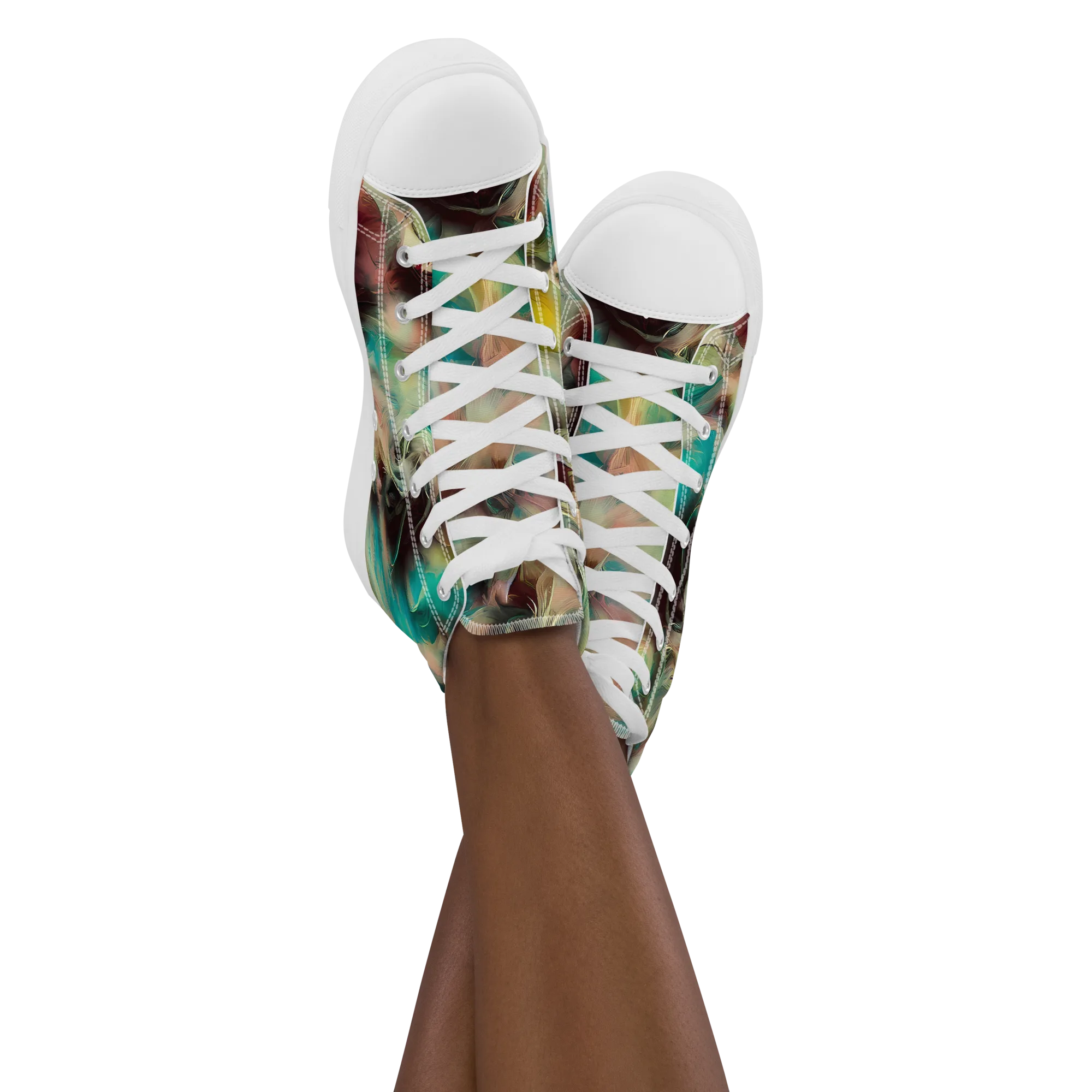 Enchanted Fusion on Women's High Top Canvas Shoes — Front