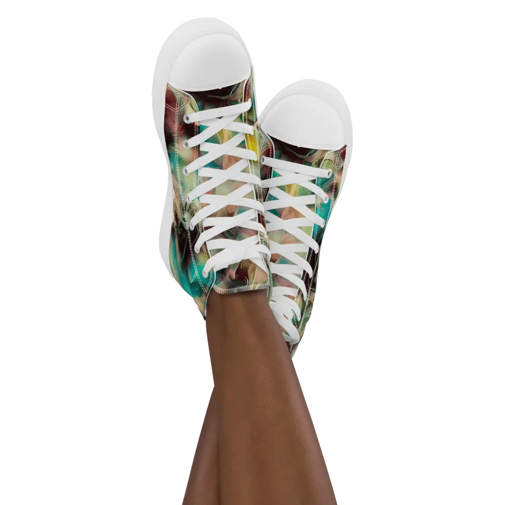 Enchanted Fusion on Women's High Top Canvas Shoes — Front