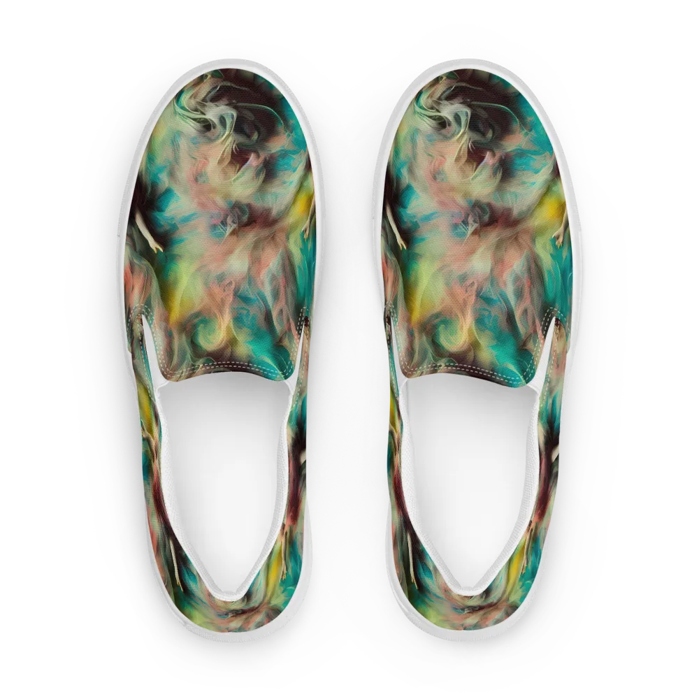 Enchanted Fusion on Men's Slip-On Canvas Shoes — Front