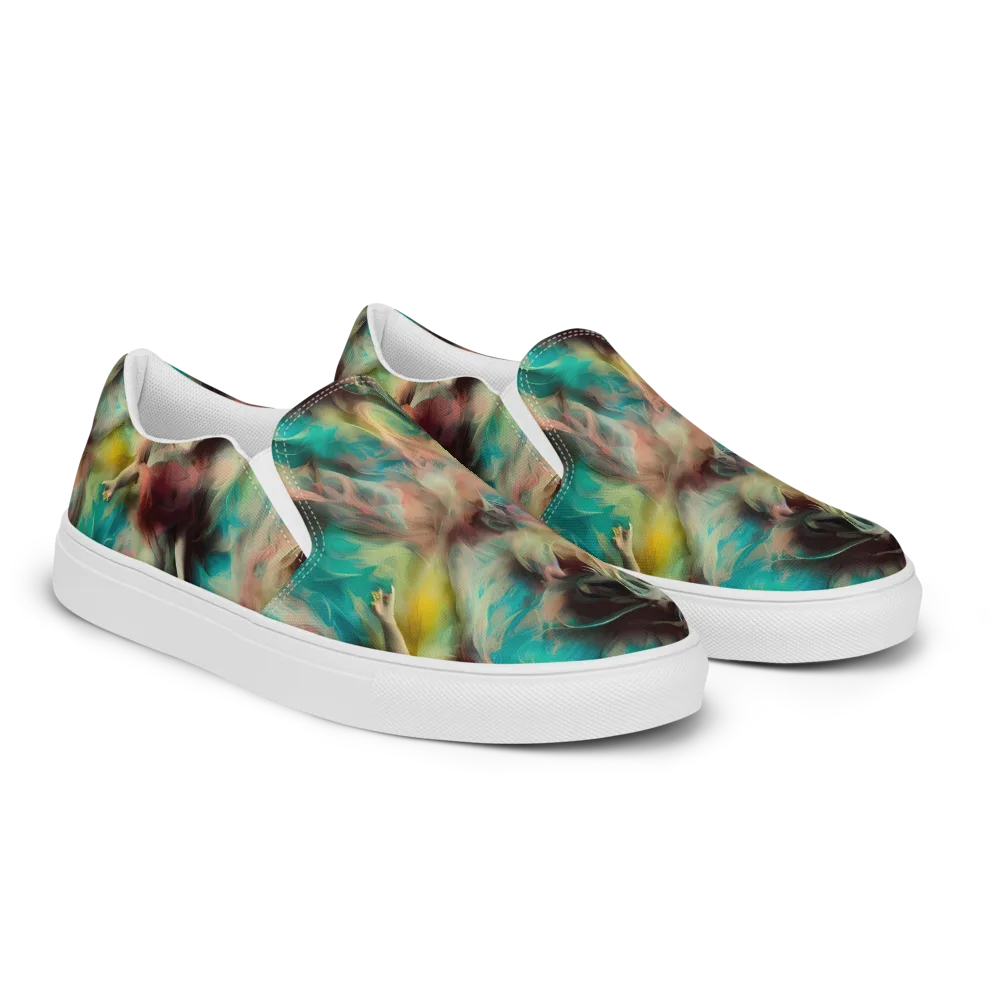 Enchanted Fusion on Men's Slip-On Canvas Shoes — Right Front