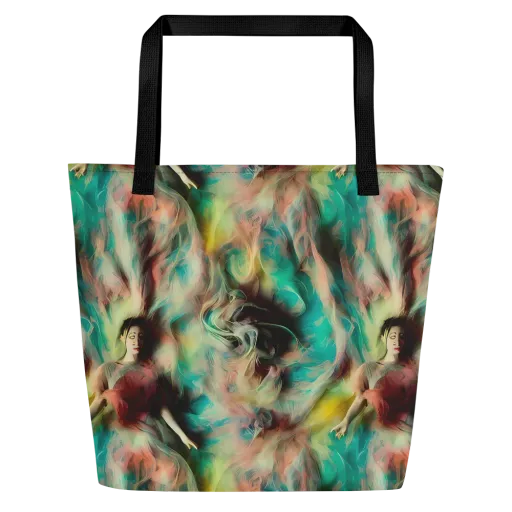Enchanted Fusion on a Large Tote Bag W/ Pocket