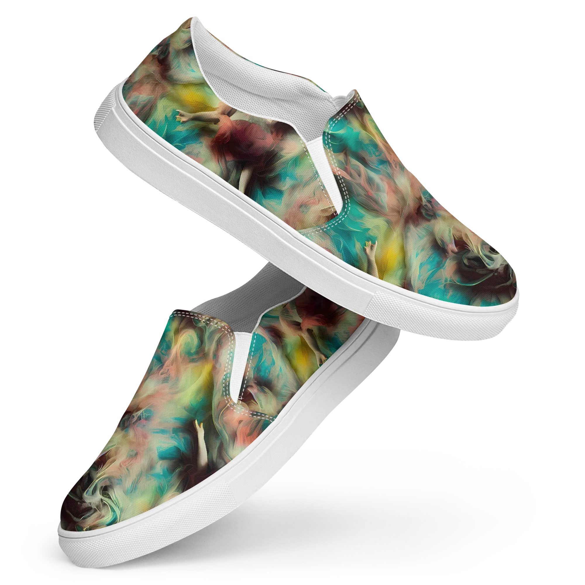 Enchanted Fusion on Women's Slip-On Canvas Shoes — Front